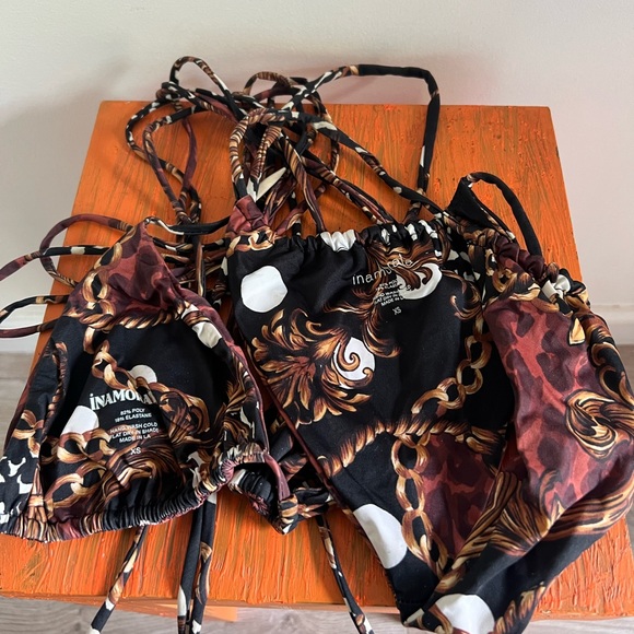 Inamorata Las Olas Burgundy Leopard Link Bikini Set - Picture 2 of 2